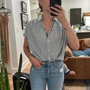 Madewell striped button down